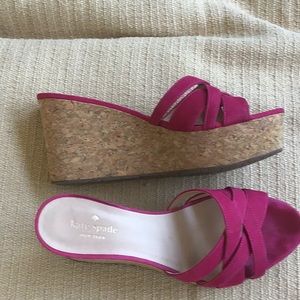 Kate Spade cork wedges